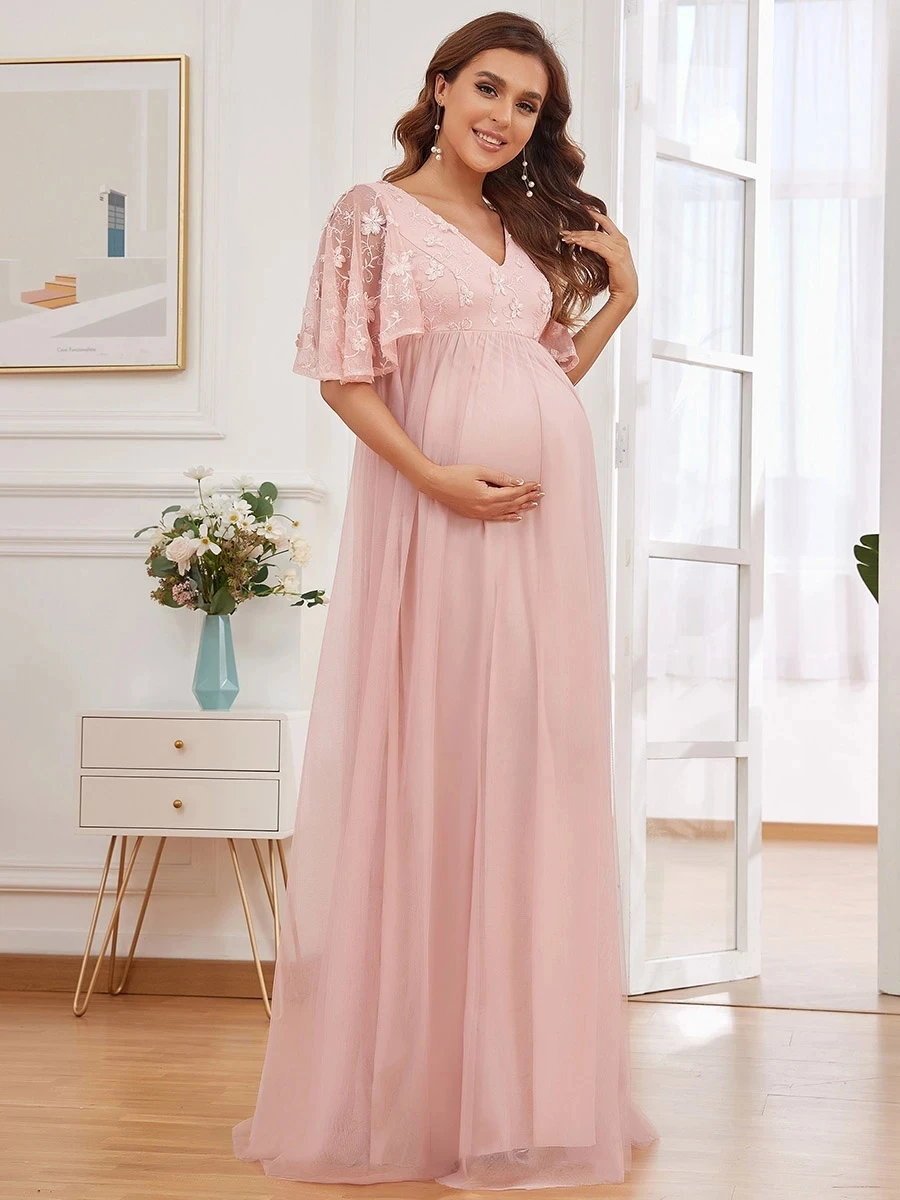 Elegant Evening Dresses Lace Tulle Deep V Neck Appliques Half Sleeves A Line Ever Pretty 2022 Maternity Dress Vestidos De Gala
Elegant Evening Dresses Lace Tulle Deep V Neck Appliques Half Sleeves A Line Ever Pretty 2022 Maternity Dress Vestidos De Gala