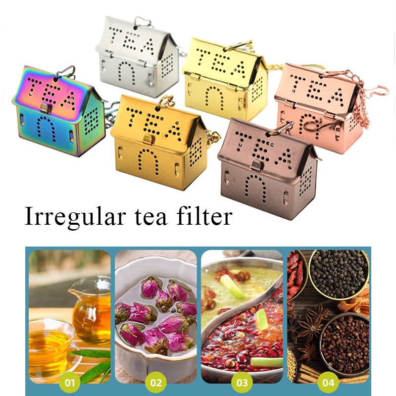 Stainless Steel House Shaped Tea Infuser Ball Spice Flower Filter Tea Leaf Herbal Strainer Kitchen Teapot Tool Households Gadget
Stainless Steel House Shaped Tea Infuser Ball Spice Flower Filter Tea Leaf Herbal Strainer Kitchen Teapot Tool Households Gadget
