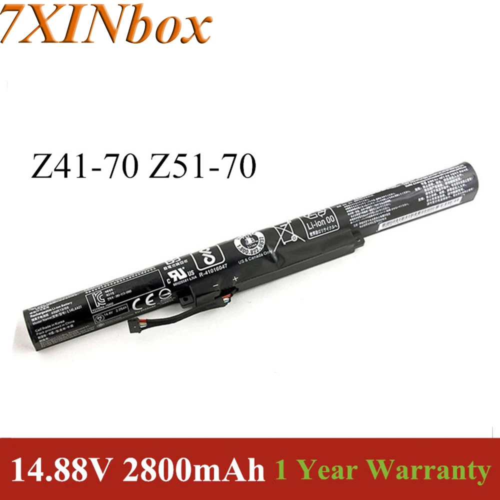 7XINbox 14.88V 2800mAh L14S4A01 L14L4E01 L14M4A01 L14M4E01 Laptop Battery For Lenovo Ideapad Z41 Z51 Z41-70 Z51-70 V4000 Y50C
7XINbox 14.88V 2800mAh L14S4A01 L14L4E01 L14M4A01 L14M4E01 Laptop Battery For Lenovo Ideapad Z41 Z51 Z41-70 Z51-70 V4000 Y50C