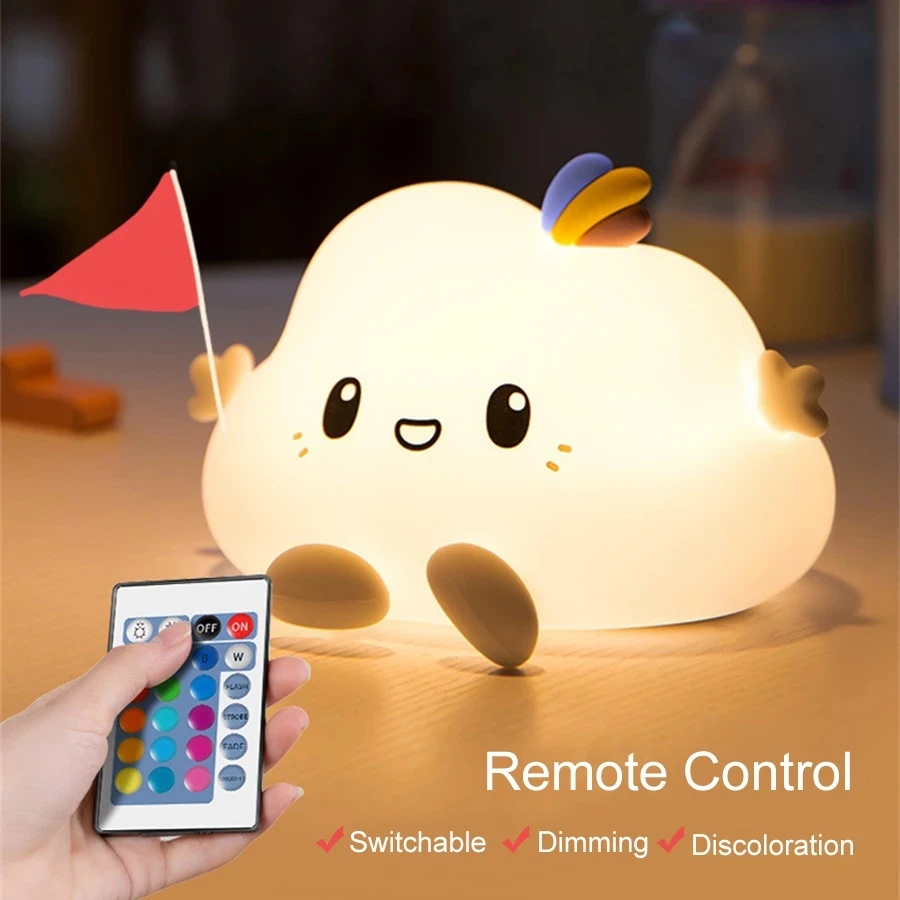 USB Rechargeable Portable Little Cloud Night Light Silicone Colorful Pat Light Bedroom Sleeping And Feeding Light For Kid's Gift
USB Rechargeable Portable Little Cloud Night Light Silicone Colorful Pat Light Bedroom Sleeping And Feeding Light For Kid's Gift