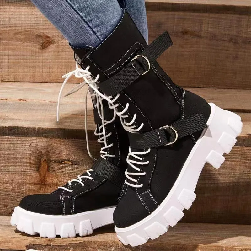 2020 Women Mid-Calf Boots Autumn Winter Punk Genuine Leather Boots women Zipper Cross-tied Riding Boots High Heels Shoes Woman
2020 Women Mid-Calf Boots Autumn Winter Punk Genuine Leather Boots women Zipper Cross-tied Riding Boots High Heels Shoes Woman