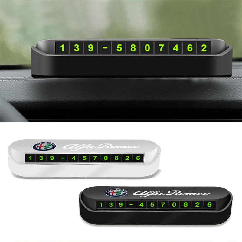 Car Temporary Parking Card Phone Number Card Plate for Alfa Romeo 159 147 156 166 Giulietta Giulia Mito Stelvio Brera Spider
Car Temporary Parking Card Phone Number Card Plate for Alfa Romeo 159 147 156 166 Giulietta Giulia Mito Stelvio Brera Spider