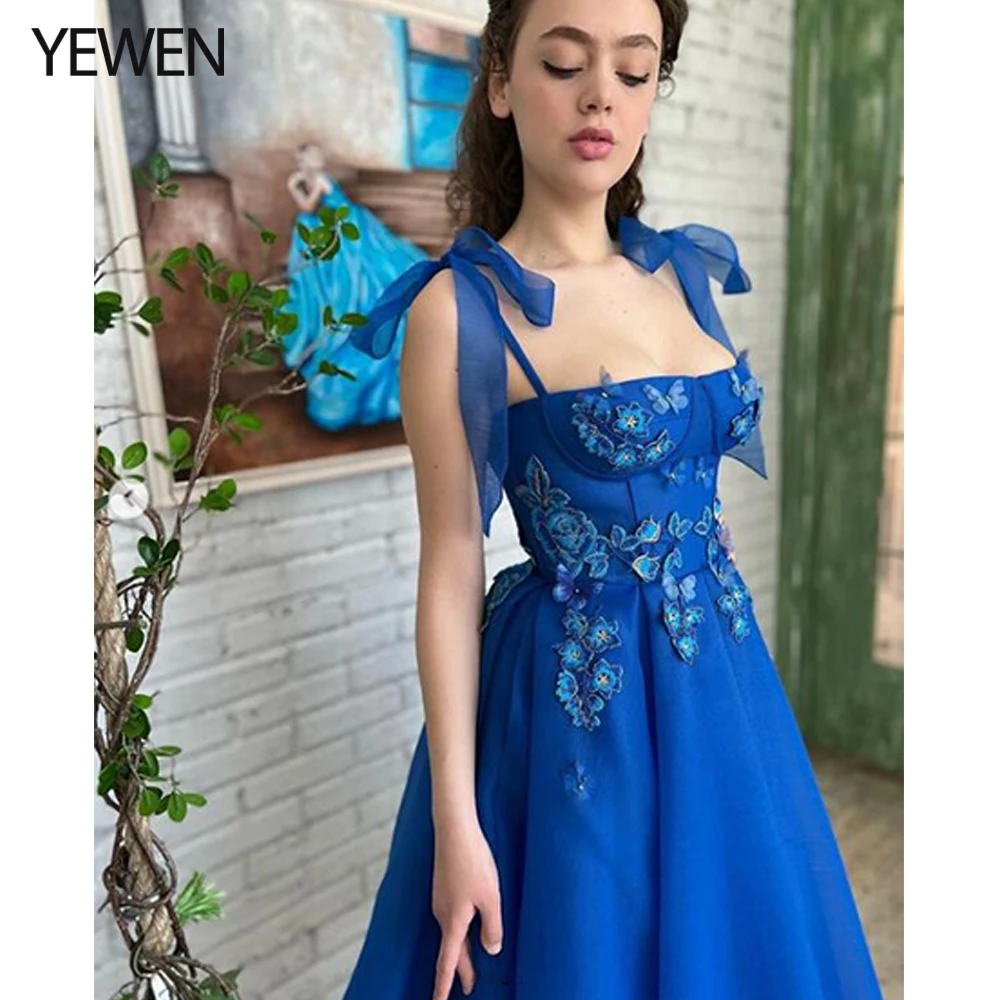 Blue Tulle Belt Pocket Evening Dress Sling Embroidered 3D Flowers Women's Prom Dress Elegant A Line 2022 Wedding Party
Blue Tulle Belt Pocket Evening Dress Sling Embroidered 3D Flowers Women's Prom Dress Elegant A Line 2022 Wedding Party