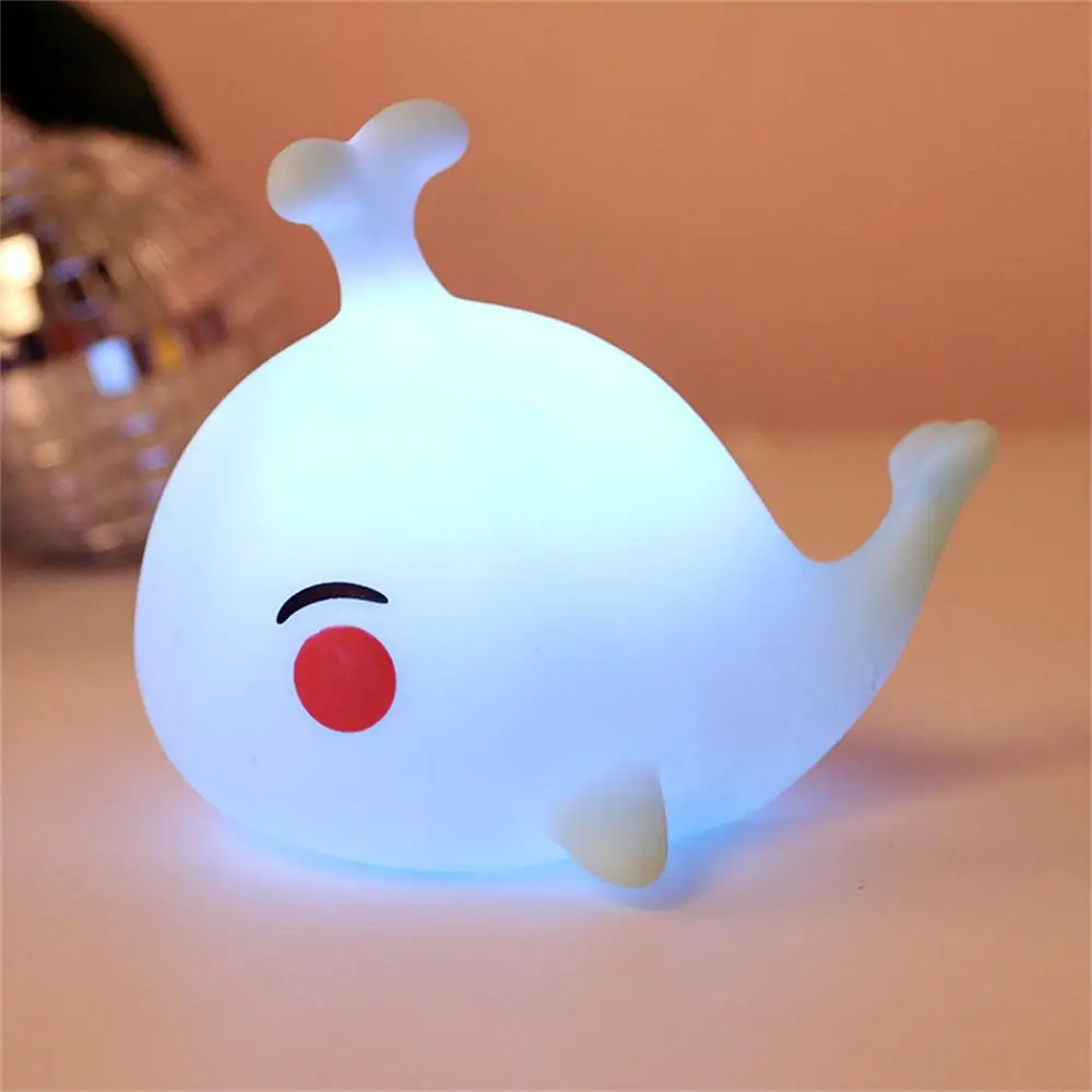 

Dolphin Silicone Night Light Colorful Creative Cartoon Dolphin Pat Lights Whale Color Changing Atmosphere Feeding Night Lights