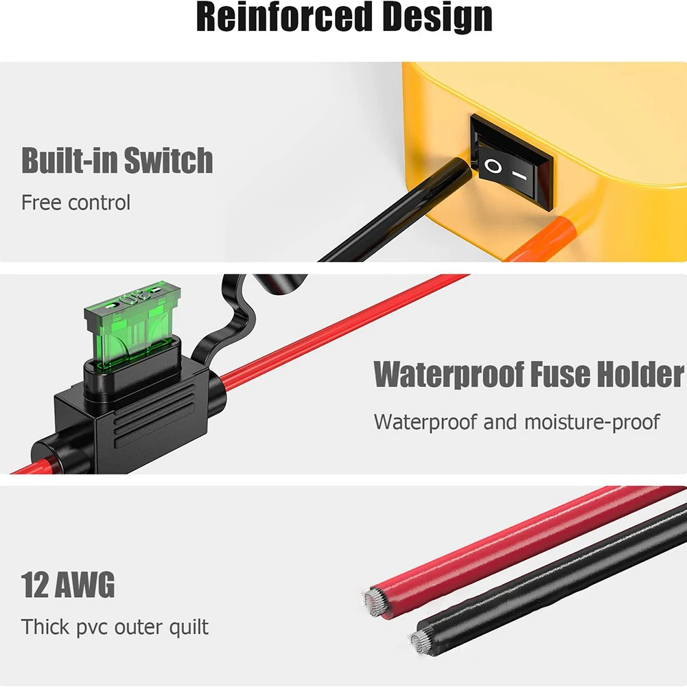 1pc Battery Adapter With Fuse And Built-in Switc For Dewalt 18V/20V Max Battery Adapter Dock Power Connector DCB205
1pc Battery Adapter With Fuse And Built-in Switc For Dewalt 18V/20V Max Battery Adapter Dock Power Connector DCB205