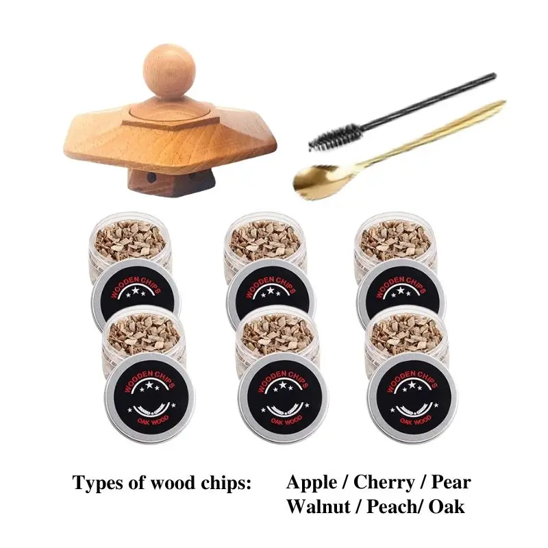 Cocktail Smoker Kit Whiskey Wooden Smoked Wood Hood Smoker For Drinks Kitchen Bar Accessories Tool 
Cocktail Smoker Kit Whiskey Wooden Smoked Wood Hood Smoker For Drinks Kitchen Bar Accessories Tool