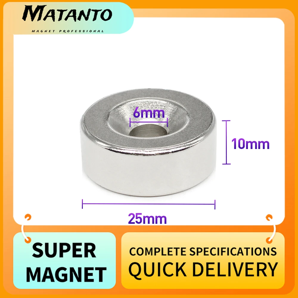 1/2/5/10/15PCS 25x10-6 mm Disc Countersunk Neodymium Magnet 25*10 mm Hole 6mm 25X10-6mm N35 Round Permanent Magnet 25*10-6
1/2/5/10/15PCS 25x10-6 mm Disc Countersunk Neodymium Magnet 25*10 mm Hole 6mm 25X10-6mm N35 Round Permanent Magnet 25*10-6