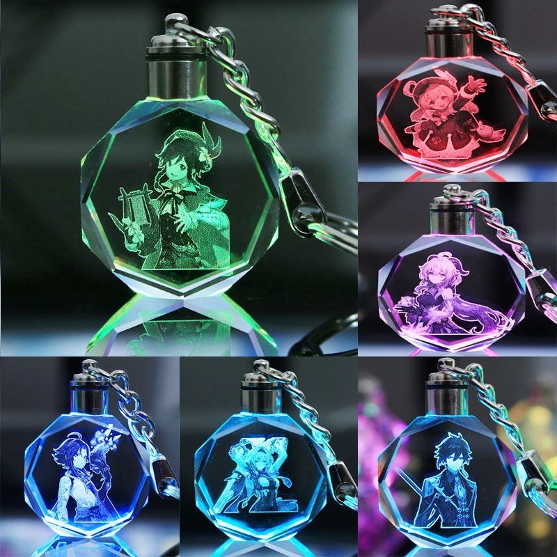 Genshin Impact Anime Figure Game Character Venti Eula Zhongli Colorful Luminous Crystal Keychain Children's Toy Birthday Gifts
Genshin Impact Anime Figure Game Character Venti Eula Zhongli Colorful Luminous Crystal Keychain Children's Toy Birthday Gifts