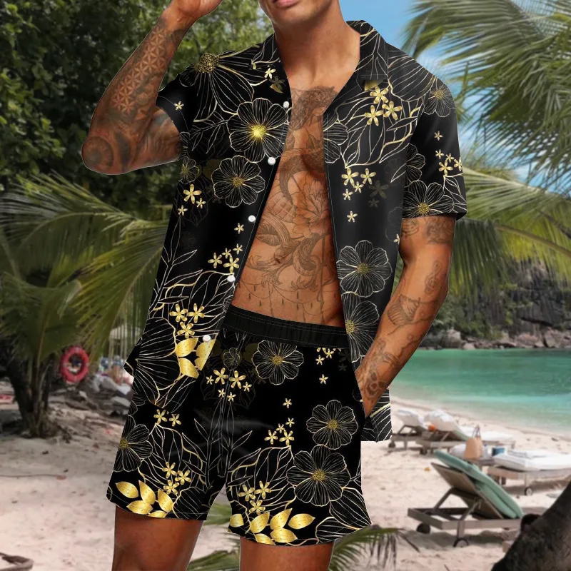 Men's Tracksuit Casual Summer Beach Short Sleeve Shirt and Shorts Suit Vacation Hawaiian two-Piece Set Male Clothing Streetwear
Men's Tracksuit Casual Summer Beach Short Sleeve Shirt and Shorts Suit Vacation Hawaiian two-Piece Set Male Clothing Streetwear