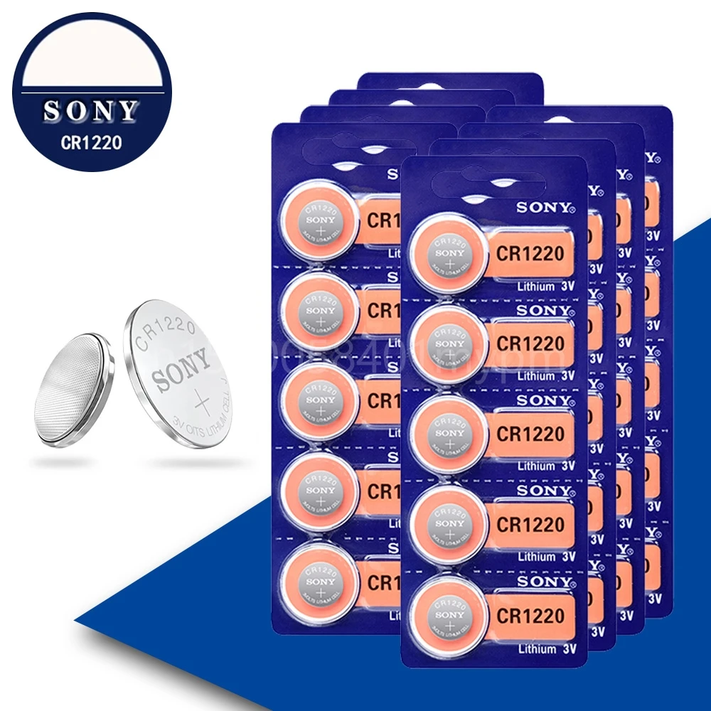 Original Brand SONY Cr1220 3v Button Cell Coin Batteries for Watch DL1220 BR1220 ECR1220 LM1220 KCR1220 KL1220
Original Brand SONY Cr1220 3v Button Cell Coin Batteries for Watch DL1220 BR1220 ECR1220 LM1220 KCR1220 KL1220
