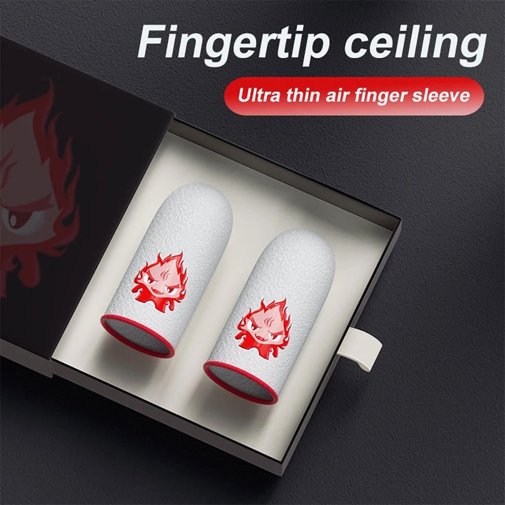 

1 пара чехлов для кончиков пальцев PUBG для мобильных игр дышащий светящийся рукав для большого пальца перчатки для сенсорного экрана моющиес...