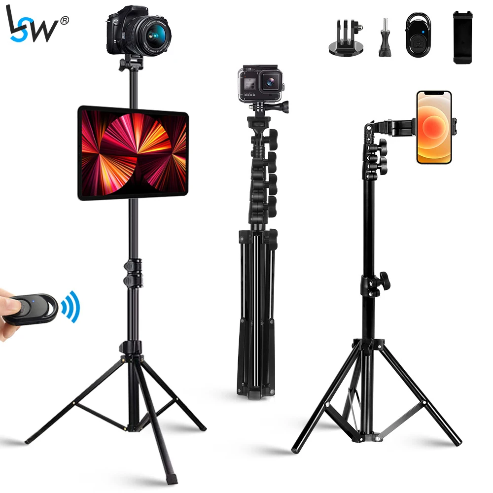 Universal Phone Tripod Stand Aluminum Selfie Stick with Remote Compatible with All Phones Tablet Cameras for Vlog YouTube Live
Universal Phone Tripod Stand Aluminum Selfie Stick with Remote Compatible with All Phones Tablet Cameras for Vlog YouTube Live