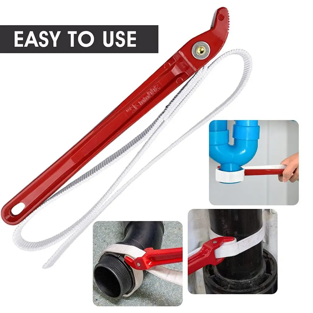 

New 12'' Oil Filter Handle Belt Strap Anti-sliding Wrench 82cm*30cm canvas Strap filter Wrench Aluminum Spanner fixed hand Tool