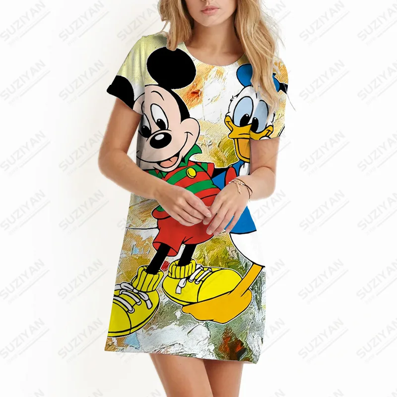 Summer Disney Printed Short Sleeve Sexy Party Dresses Basic Robe Knee-Length Dresses Office Lady Work Female Dress Women's Skirt
Summer Disney Printed Short Sleeve Sexy Party Dresses Basic Robe Knee-Length Dresses Office Lady Work Female Dress Women's Skirt