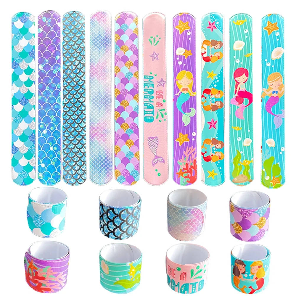 8Pcs Slap Mermaid Birthday Party Decoration Bracelet Snap Band Kids Favors Mermaid Tail Theme Toy Teacher Class Prize
8Pcs Slap Mermaid Birthday Party Decoration Bracelet Snap Band Kids Favors Mermaid Tail Theme Toy Teacher Class Prize