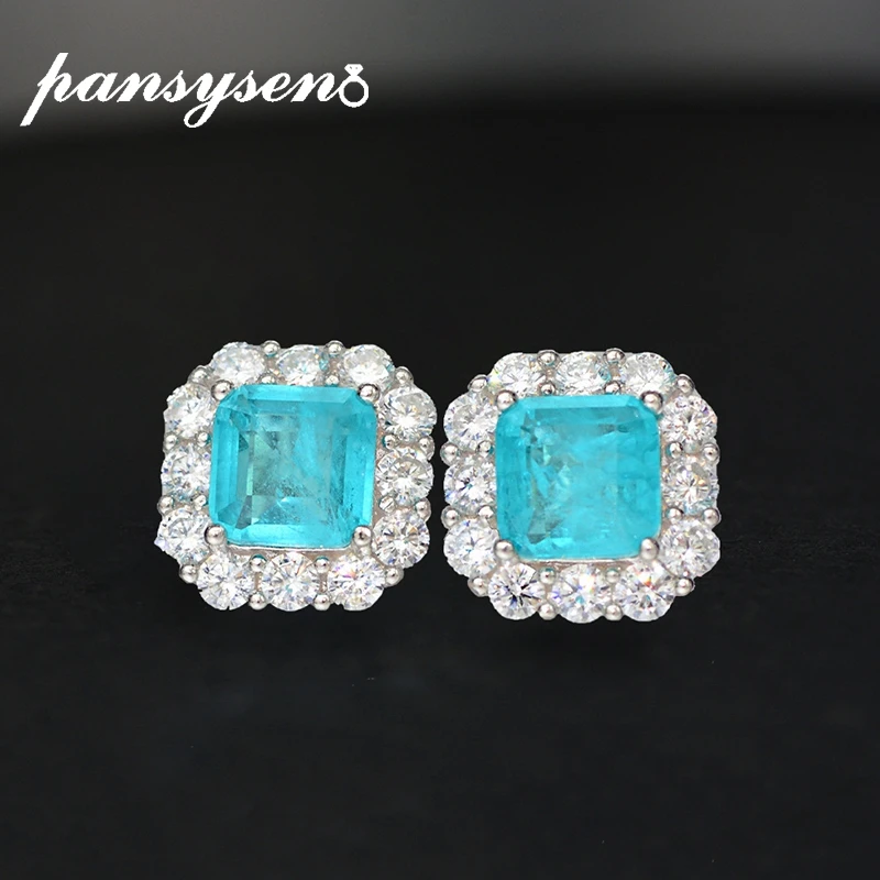 PANSYSEN 100% 925 Sterling Silver 7MM Paraiba Tourmaline Emerald Simulated Moissanite Stud Earrings for Women Fine Jewelry Gifts
PANSYSEN 100% 925 Sterling Silver 7MM Paraiba Tourmaline Emerald Simulated Moissanite Stud Earrings for Women Fine Jewelry Gifts