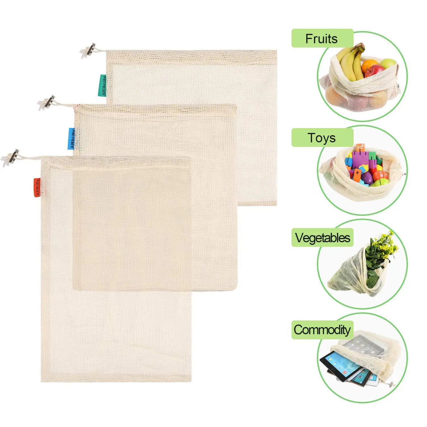 Organic Cotton Mesh Bag Reusable Mesh Produce Bags Eco-friendly Vegetable Fruit Shopping Bag with Drawstring
Organic Cotton Mesh Bag Reusable Mesh Produce Bags Eco-friendly Vegetable Fruit Shopping Bag with Drawstring