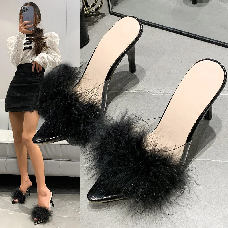 2022 New Sequin Cloth Korean Thick Half Drag Women's High Heels Wear Heel Pointed Sequin Fashion Crystal Plush Heel Shoes
2022 New Sequin Cloth Korean Thick Half Drag Women's High Heels Wear Heel Pointed Sequin Fashion Crystal Plush Heel Shoes