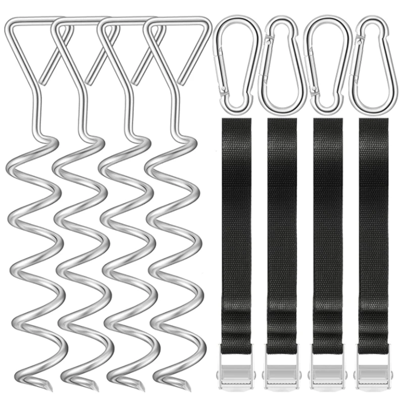 12 Pieces Trampoline Stakes Corkscrew Shape Trampoline Parts Trampoline Anchors Strong Belt For Trampoline Tents Dog Tie
12 Pieces Trampoline Stakes Corkscrew Shape Trampoline Parts Trampoline Anchors Strong Belt For Trampoline Tents Dog Tie