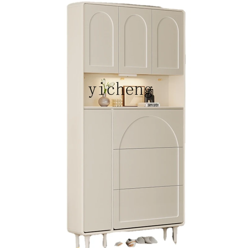 ZC Household Ultra-Thin Shoe Cabinet Entrance Cabinet Integrated Wall Home Doorway Cream Wind Narrow Lobby Storage Cabinet
ZC Household Ultra-Thin Shoe Cabinet Entrance Cabinet Integrated Wall Home Doorway Cream Wind Narrow Lobby Storage Cabinet