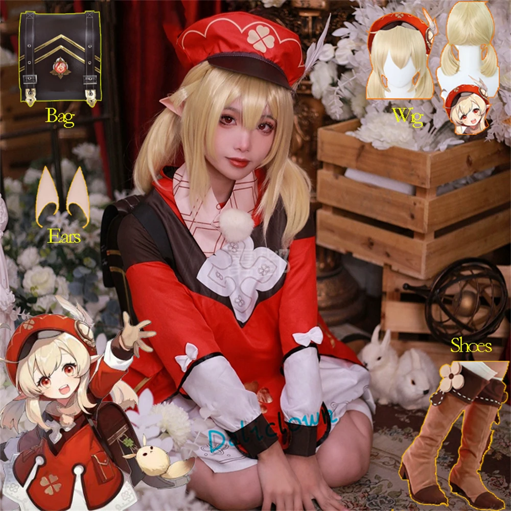 Anime Genshin Impact Cosplay Klee Cosplay Child Kids Costume Wig Ears Full Set Cute Loli Dress Plus Size Klee Wig Hair Backpack
Anime Genshin Impact Cosplay Klee Cosplay Child Kids Costume Wig Ears Full Set Cute Loli Dress Plus Size Klee Wig Hair Backpack