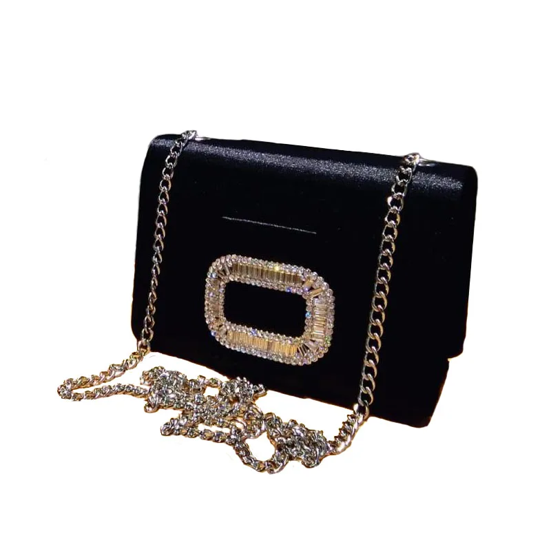 

Real Silk Lady Bag Female Luxury Flap Chain Cross-Body Elegant Evening Bag Classical New Designed Mini Size Delicate Looking