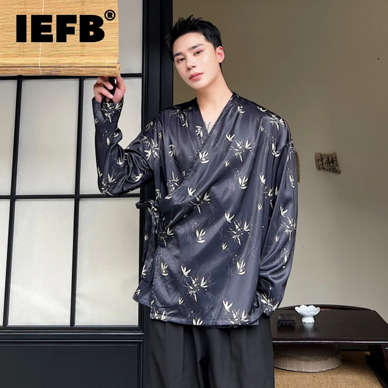 IEFB Autumn New Chinese Style Shirts Trend Men Ribbon Long Sleeve Tops Fashion Niche Design Male Casual Printing Cardigan 9C1487
IEFB Autumn New Chinese Style Shirts Trend Men Ribbon Long Sleeve Tops Fashion Niche Design Male Casual Printing Cardigan 9C1487