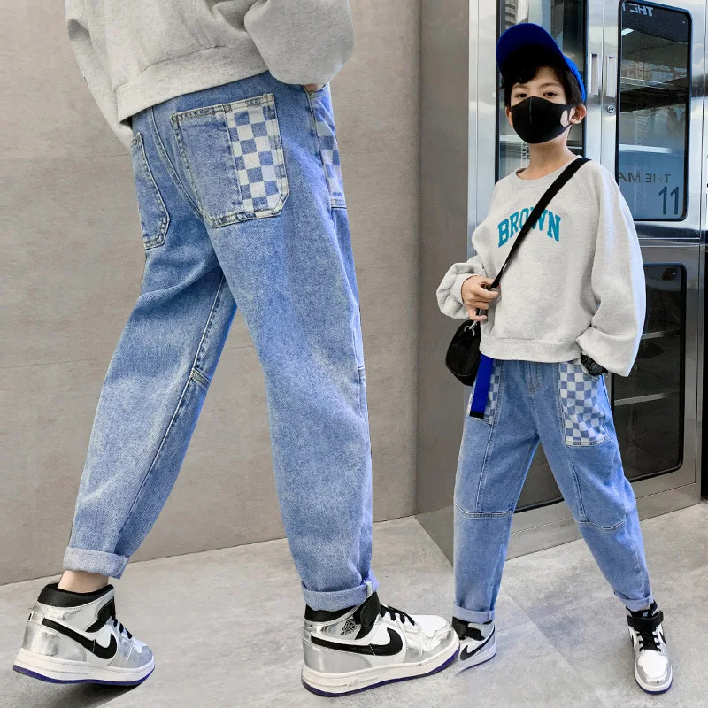 New Children's Jeans Spring Autumn Boys High Waist Denim Pants Kids Casual Harem Trousers Teen Plaid Clothes 6 8 10 11 12 14 Y
New Children's Jeans Spring Autumn Boys High Waist Denim Pants Kids Casual Harem Trousers Teen Plaid Clothes 6 8 10 11 12 14 Y