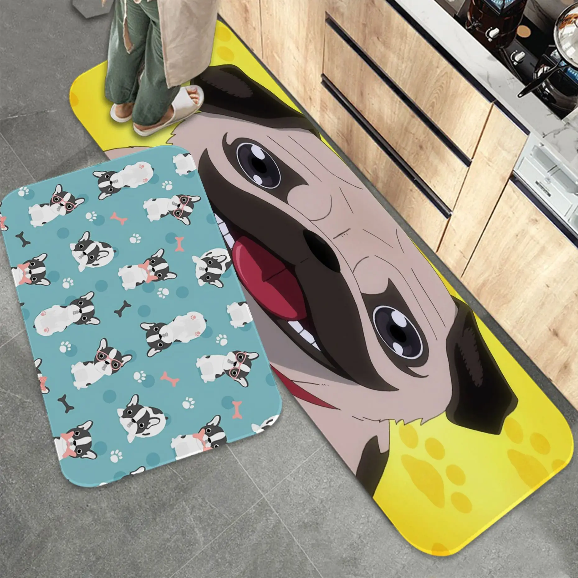 Pug Pet Kitchen Mat Nordic Style Bedroom Living Room Doormat Home Balcony Anti-Slip Bedside Mats
Pug Pet Kitchen Mat Nordic Style Bedroom Living Room Doormat Home Balcony Anti-Slip Bedside Mats