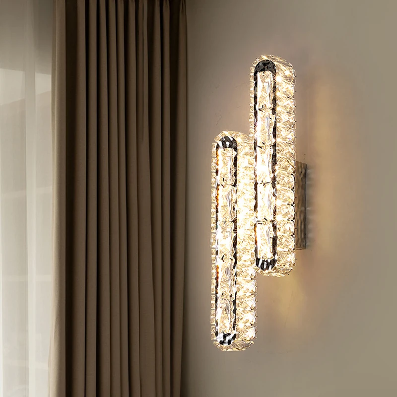 Nordic luxury LED Crystal Wall Light Modern living room bedroom sofa TV backdrop 3 color Dimmaing 110V 220V Wall Lamp sconce
Nordic luxury LED Crystal Wall Light Modern living room bedroom sofa TV backdrop 3 color Dimmaing 110V 220V Wall Lamp sconce
