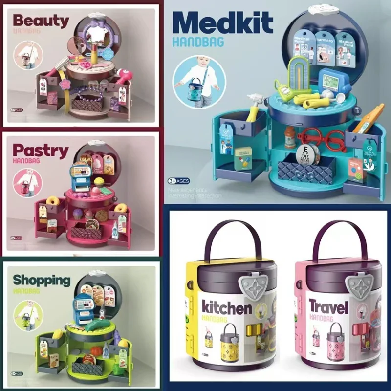 Children's Simulation Kitchen Tableware Dressing House Oblique Portable Bucket Bag Pet Toy Boys and Girls Birthday Gift
Children's Simulation Kitchen Tableware Dressing House Oblique Portable Bucket Bag Pet Toy Boys and Girls Birthday Gift