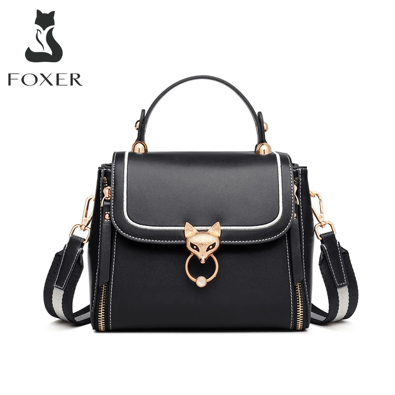 

FOXER New Exclusive Design Ladies Luxury Crossbody Bags For Workplace Woman Fashion Shoulder Bag Selection Split Cowhide Handbag