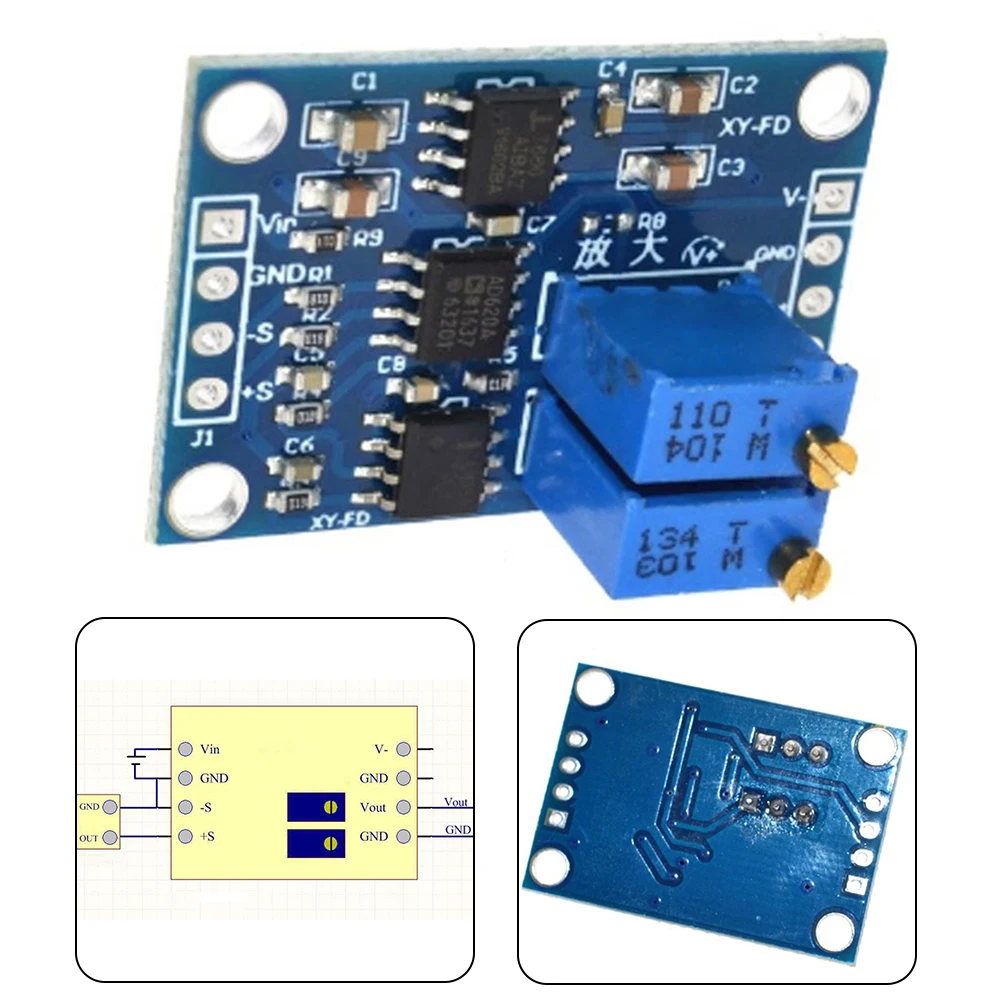 Brand New Voltage Module AD620 Transmitter Low Offset Microvolt Voltage Amplifier Small Signal Instrumentation
Brand New Voltage Module AD620 Transmitter Low Offset Microvolt Voltage Amplifier Small Signal Instrumentation