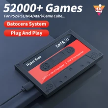 Batocera 2T HDD Portable External Hard Drive With 52000 Retro Games 10000 3D Games For PS3/PS2/WII/Sega Saturn/N64 For PC/Laptop