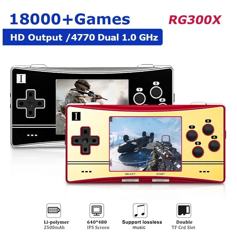 NEW RG300X Retro Portable Game Console Video Game Player For PS1 Game Support HD Out 128g 18000 Games Kids Gift VS Q20 mini
NEW RG300X Retro Portable Game Console Video Game Player For PS1 Game Support HD Out 128g 18000 Games Kids Gift VS Q20 mini