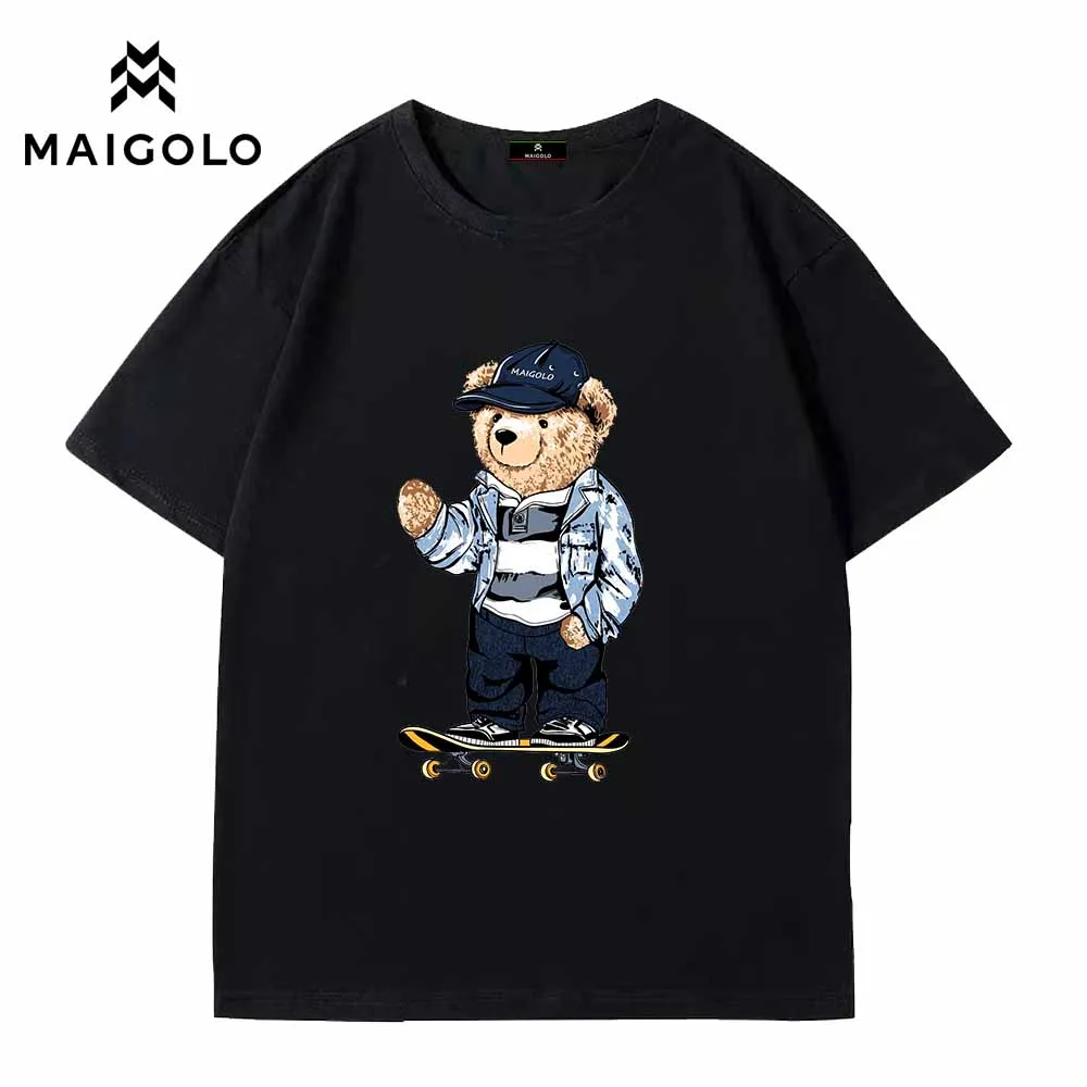 Мужская и женская фирменная футболка MAIGOLO с рисунком медведя, фигуристки, футболки с рисунком в стиле рок, дизайнерские топы
Мужская и женская фирменная футболка MAIGOLO с рисунком медведя, фигуристки, футболки с рисунком в стиле рок, дизайнерские топы