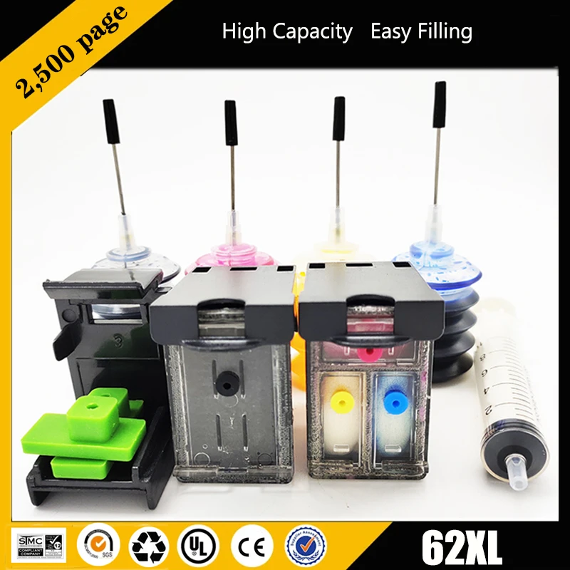 Einkshop for HP 62 XL 62XL Refilled Ink Cartridge for HP62 Envy 5540 5541 5542 5543 OfficeJet 200 5540 5740 5542 7640
Einkshop for HP 62 XL 62XL Refilled Ink Cartridge for HP62 Envy 5540 5541 5542 5543 OfficeJet 200 5540 5740 5542 7640