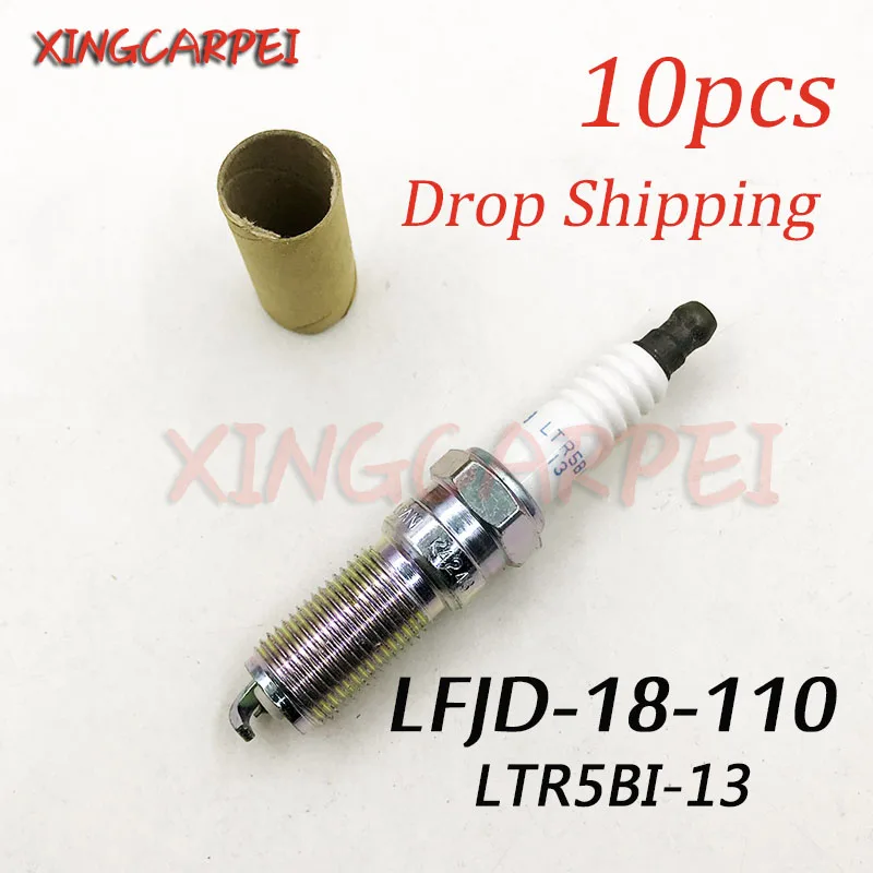 

10pcs LFJD-18-110 LTR5BI-13 Iridium Plug Spark Plug for Mazda 3 5 6 CX-7 TRIBUTE 2.0 2.3 2.5L LTR5BI13 90083 LFJD18110