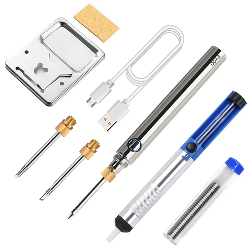Перезаряжаемый USB беспроводной паяльник с интерфейсом 510, паяльная головка, батарея, паяльник, всасывающий оловянный насос
Перезаряжаемый USB беспроводной паяльник с интерфейсом 510, паяльная головка, батарея, паяльник, всасывающий оловянный насос