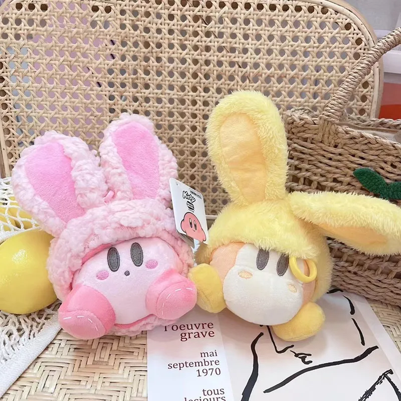 

Cute Anime Cartoon Star Kirby Plush Doll Toy Rabbit Long Ear Waddle Dee Doo Pink Kirby Doll Pendant Girls Holiday Gift