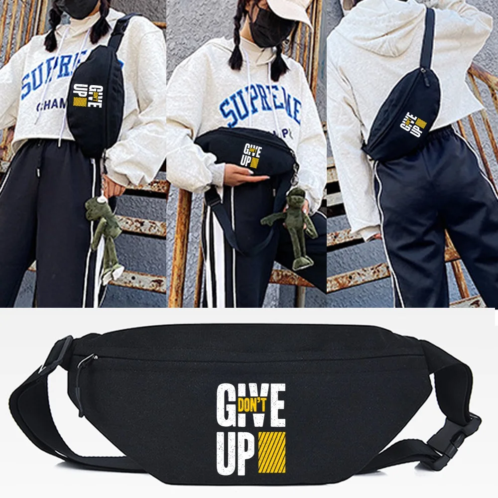 Модные поясные сумки с надписью Give Up для женщин, спортивные нагрудные сумки, повседневные сумки через плечо, мужская сумка на ремне для бега,...
Модные поясные сумки с надписью Give Up для женщин, спортивные нагрудные сумки, повседневные сумки через плечо, мужская сумка на ремне для бега,...