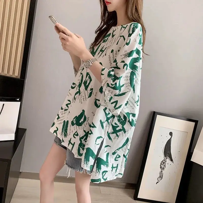 Summer New Printing Letter Oversized T Shirt Tops Ladies O Neck Short Sleeve Loose Pullovers Casual Fashion Women Clothing
Summer New Printing Letter Oversized T Shirt Tops Ladies O Neck Short Sleeve Loose Pullovers Casual Fashion Women Clothing