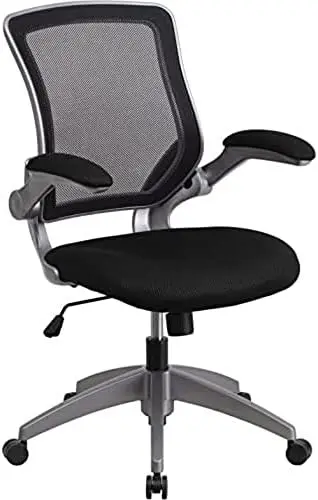 Mid-Back Gray Mesh Swivel Ergonomic Task Office Chair with Gray Frame and Flip-Up Arms
Mid-Back Gray Mesh Swivel Ergonomic Task Office Chair with Gray Frame and Flip-Up Arms