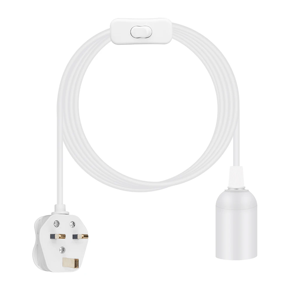 2/3/4M Power Cord Cable E27 Lamp Bases UK plug with switch wire for Pendant LED Bulb Hanglamp Suspension Socket Holder
2/3/4M Power Cord Cable E27 Lamp Bases UK plug with switch wire for Pendant LED Bulb Hanglamp Suspension Socket Holder