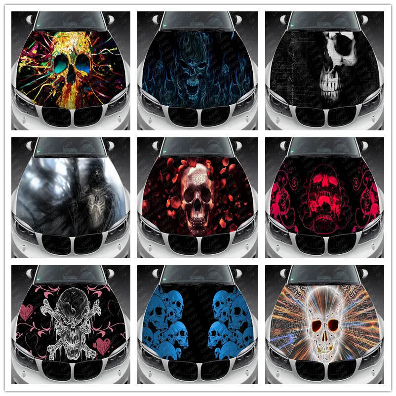 Виниловая наклейка на капот автомобиля Fantasy - Dark Skull s Wrap, виниловая пленка, наклейки на крышку двигателя, универсальные наклейки для любого а... 
Виниловая наклейка на капот автомобиля Fantasy - Dark Skull s Wrap, виниловая пленка, наклейки на крышку двигателя, универсальные наклейки для любого а...