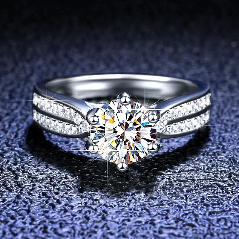 Sterling Silver Rings For Women 2 Carats Moissanite Bridal Set Engagement Wedding Ring Original Jewelry Gift
Sterling Silver Rings For Women 2 Carats Moissanite Bridal Set Engagement Wedding Ring Original Jewelry Gift
