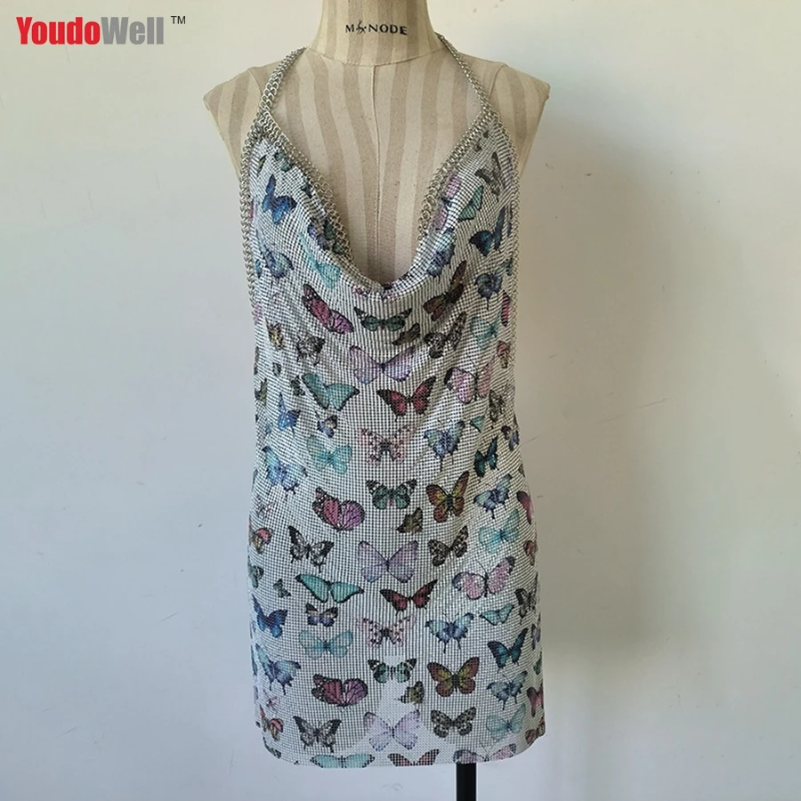 Y2k Metal Butterfly Pattern Sexy Dress for Prom Wine Party Night Shop Open -Back Hanging Neck Woman's Clothing Free Shipping
Y2k Metal Butterfly Pattern Sexy Dress for Prom Wine Party Night Shop Open -Back Hanging Neck Woman's Clothing Free Shipping