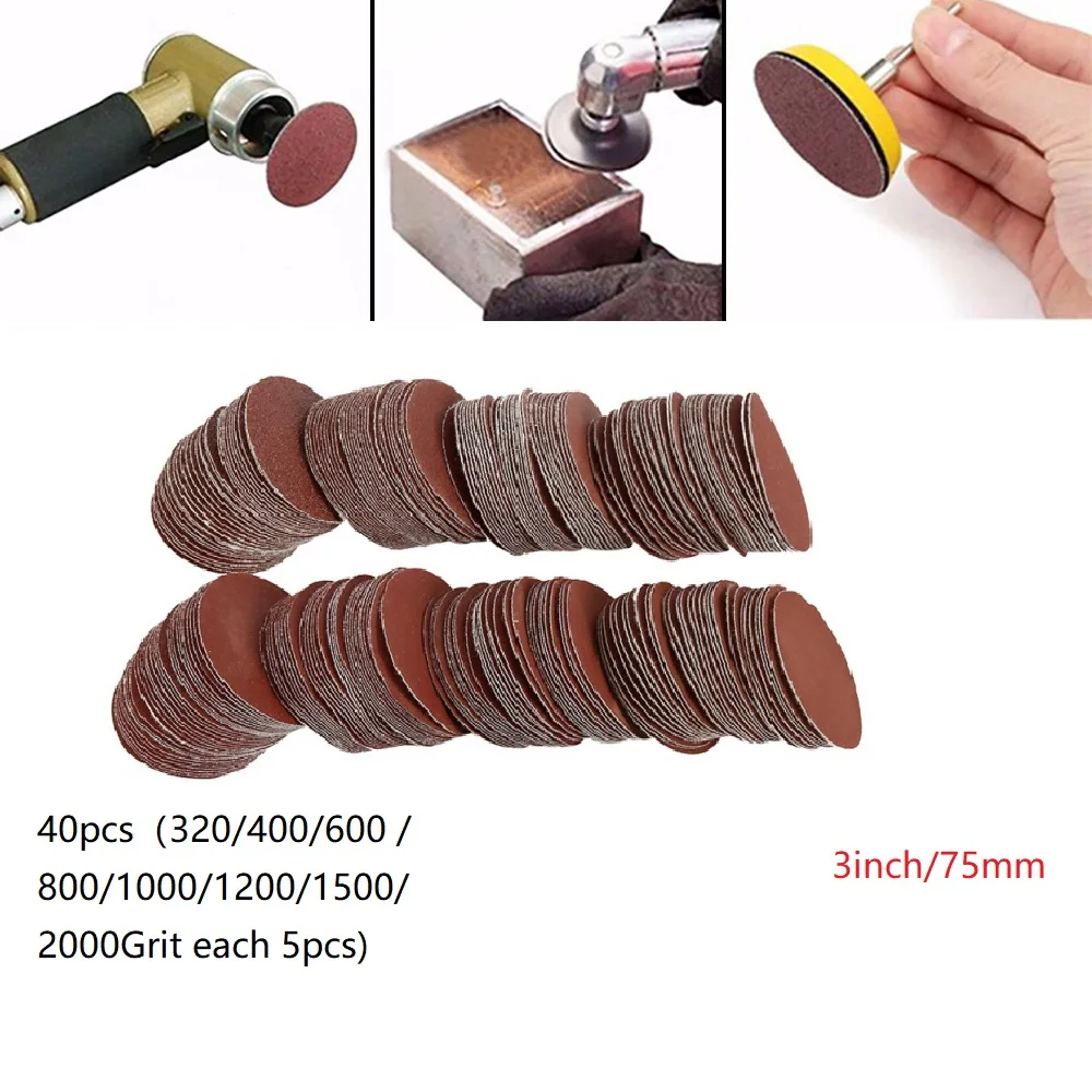 40pcs/Set Sanding Discs Hook Loop Sandpaper Abrasive Sand Sheets 3 Inch 75mm 320Grit-3000Grit Sanding Paper Polishing Tools
40pcs/Set Sanding Discs Hook Loop Sandpaper Abrasive Sand Sheets 3 Inch 75mm 320Grit-3000Grit Sanding Paper Polishing Tools