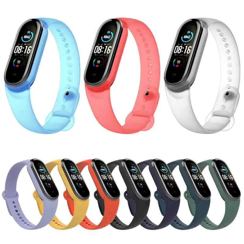 

Adjustable Loop Sports Band Smartwatch TPU Strap Suitable for mi Band 5 Sweatproof Bracelet Durable Belt Wristband New Dropship