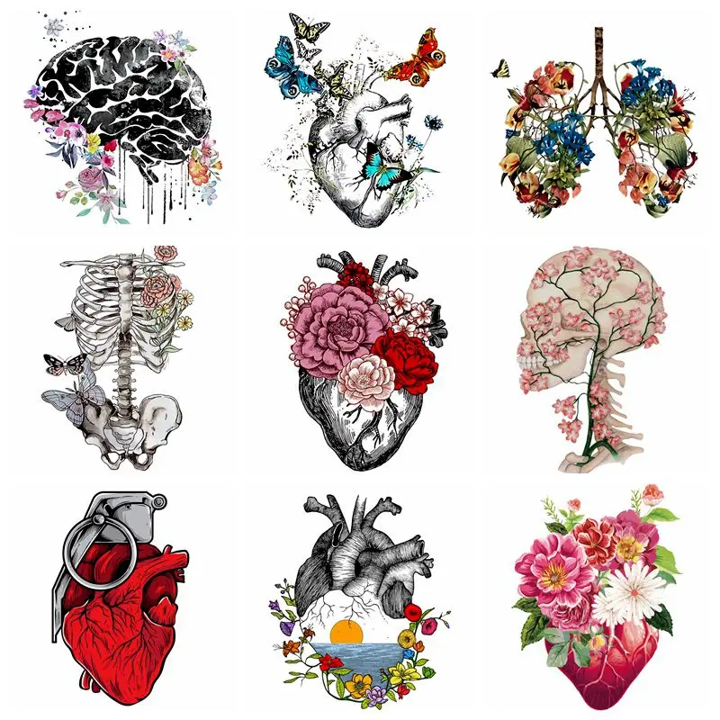 Flower Heart Applique Iron on Transfer for Clothes Punk Patch Heat Transfer Vinyl Patches Thermal Sticker On Clothes T-shirt DIY
Flower Heart Applique Iron on Transfer for Clothes Punk Patch Heat Transfer Vinyl Patches Thermal Sticker On Clothes T-shirt DIY